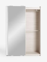 White Sloane Glass 1.5m Sliding Wardrobe - Image 8 of 11