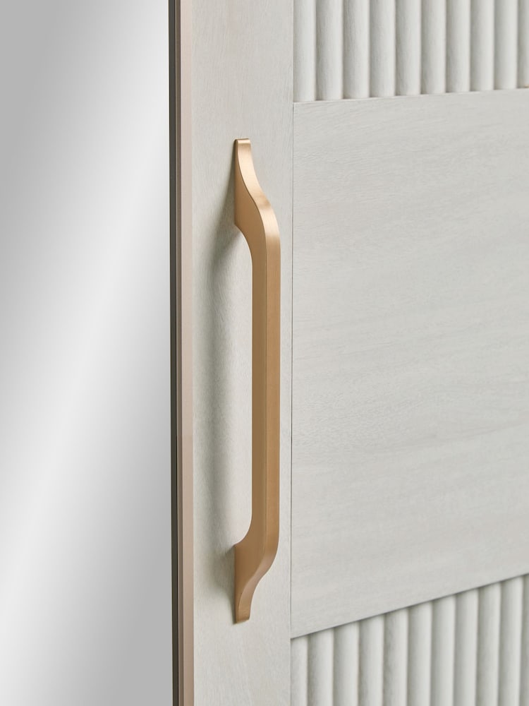 White Evie Statement Oak Effect Triple Wardrobe - Image 12 of 12