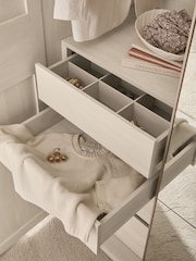 White Evie Statement Oak Effect Triple Wardrobe - Image 4 of 11