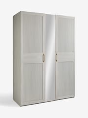 White Evie Statement Oak Effect Triple Wardrobe - Image 7 of 11