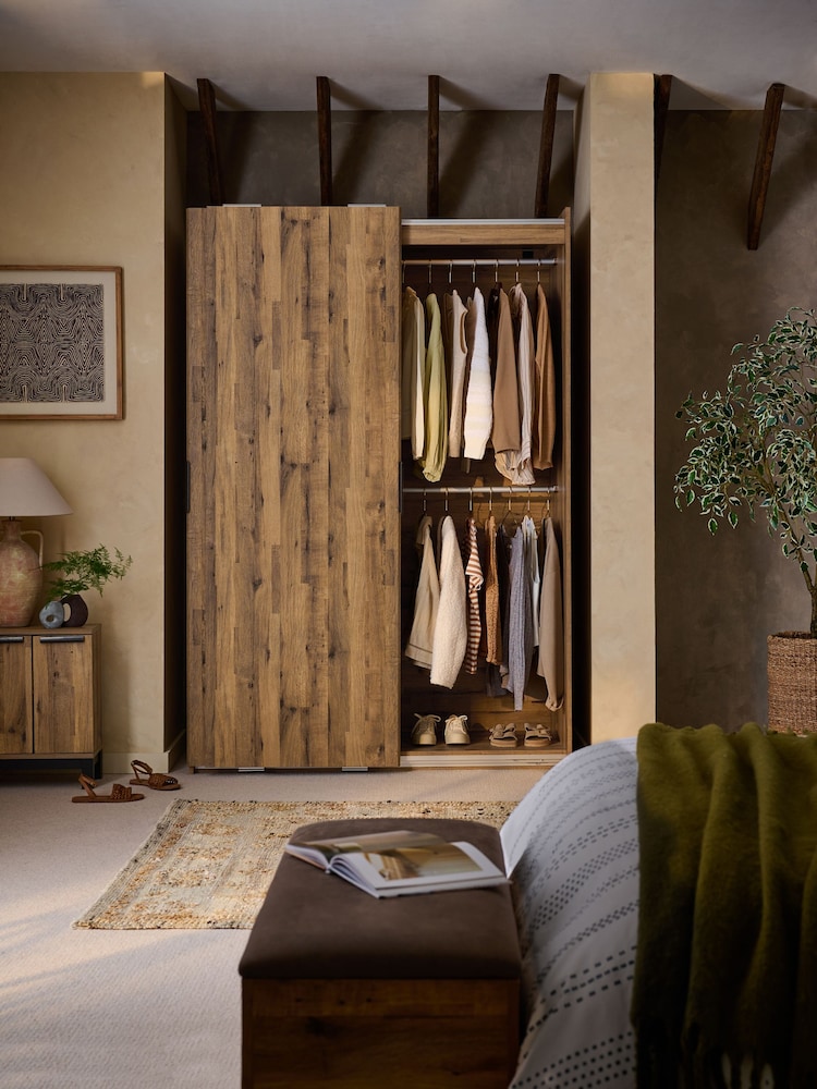 Dark Bronx Oak Effect 1.5m Sliding Wardrobe - Image 1 of 12