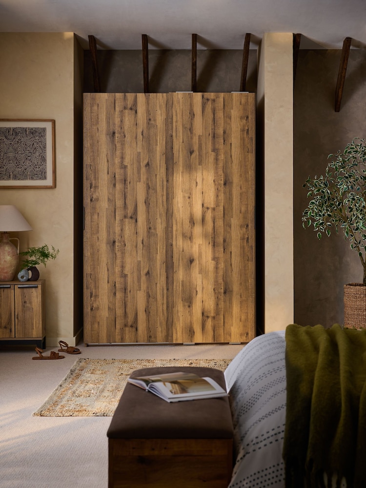 Dark Bronx Oak Effect 1.5m Sliding Wardrobe - Image 2 of 12
