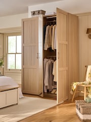 Mid Natural Malvern Paint Effect Triple Wardrobe - Image 1 of 15