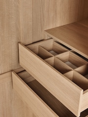 Mid Natural Malvern Paint Effect Triple Wardrobe - Image 11 of 15