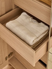 Mid Natural Malvern Paint Effect Triple Wardrobe - Image 12 of 15