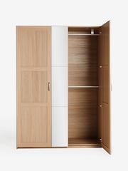 Mid Natural Malvern Paint Effect Triple Wardrobe - Image 14 of 15