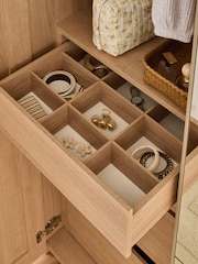 Mid Natural Malvern Paint Effect Triple Wardrobe - Image 5 of 15