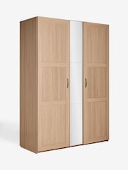 Mid Natural Malvern Paint Effect Triple Wardrobe - Image 8 of 15