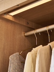 Mid Natural Malvern Paint Effect 1.5m Sliding Wardrobe - Image 6 of 12