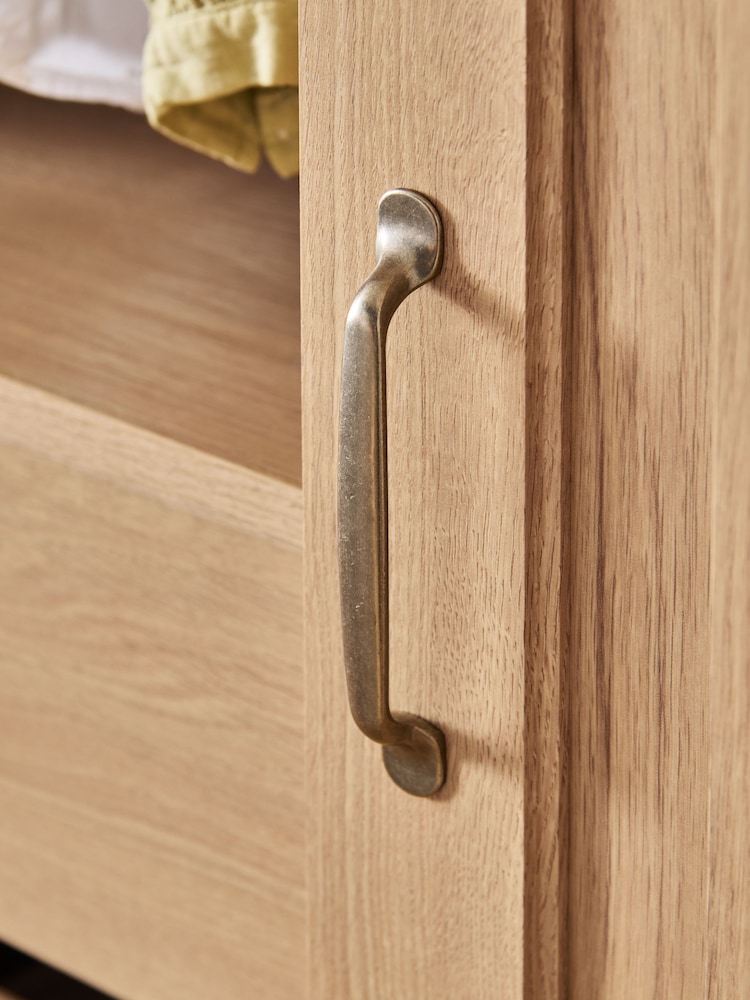 Mid Natural Malvern Statement Oak Effect 1.5m Sliding Wardrobe - Image 6 of 6