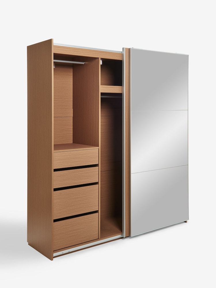 Mid Natural Olena Oak Effect 2m Sliding Semi Fitted Wardrobe - Image 13 of 13 Mid Natural Olena Oak Effect 2m Sliding Semi Fitted Wardrobe - Image 13 of 13