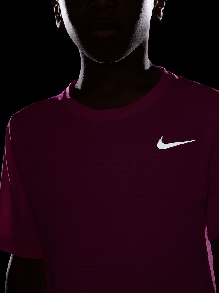 Nike Hyper Pink Dri-FIT Miler Training Top - Image 4 of 4