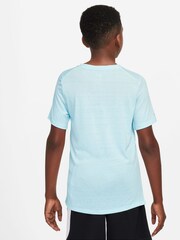 Nike Glacier Blue Dri-FIT Miler Training Top - Image 2 of 3