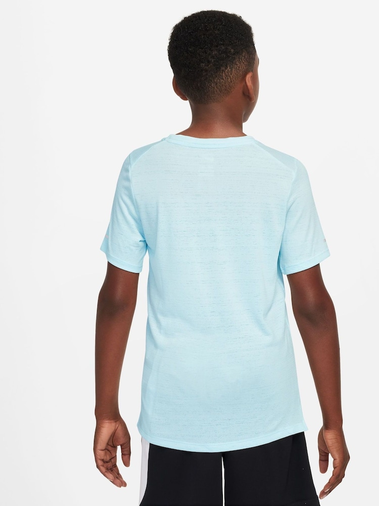 Nike Glacier Blue Dri-FIT Miler Training Top - Image 2 of 3