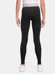 Nike Black/Doll Pink Dri-FIT High Waisted Pro Leggings - Image 2 of 3