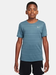 Nike Smokey Blue Dri-FIT Miler Training Top - Image 1 of 3