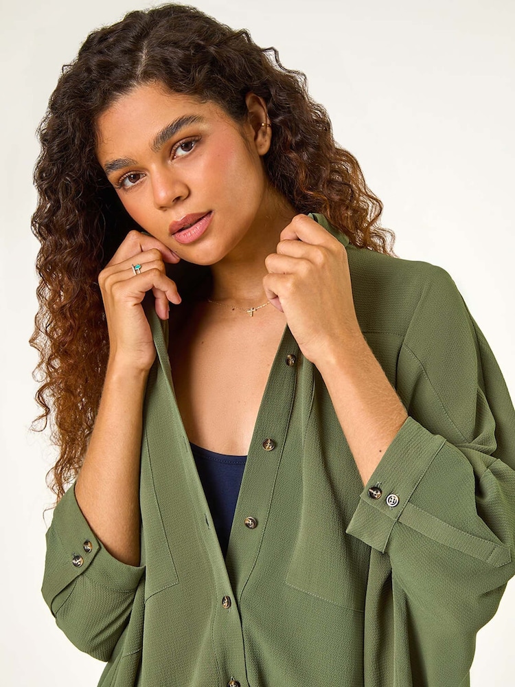Roman Green Relaxed Smart Stretch Shirt - Image 1 of 5