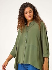 Roman Green Relaxed Smart Stretch Shirt - Image 4 of 5
