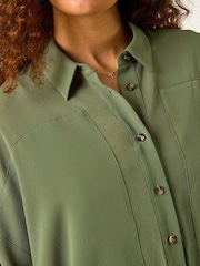 Roman Green Relaxed Smart Stretch Shirt - Image 5 of 5