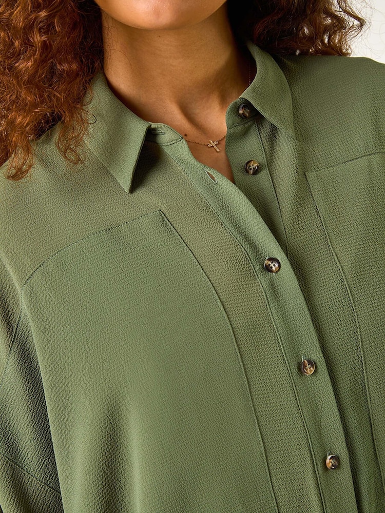 Roman Green Relaxed Smart Stretch Shirt - Image 5 of 5