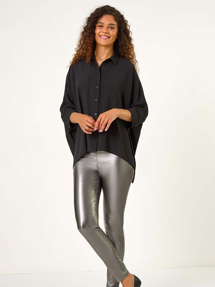 Roman Coated Elastic Waist Bengaline Stretch Trousers - Imagen 2 de 5
