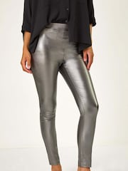 Roman Coated Elastic Waist Bengaline Stretch Trousers - Imagen 4 de 5