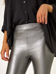 Roman Coated Elastic Waist Bengaline Stretch Trousers - Imagen 5 de 5