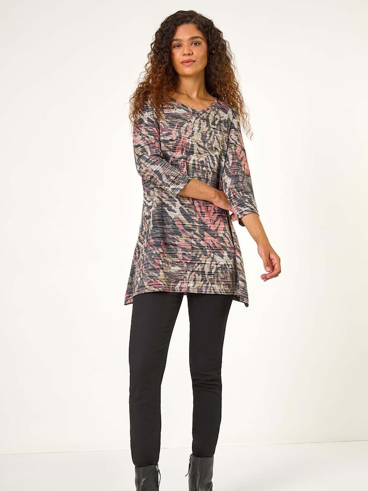 Roman Animal Print Stretch Tunic - Bild 2 von 5