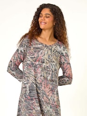Roman Animal Print Stretch Tunic - Bild 4 von 5