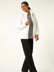 Roman White Soft Sherpa Fleece Jacket - Image 1 of 5