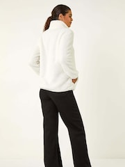 Roman White Soft Sherpa Fleece Jacket - Image 3 of 5