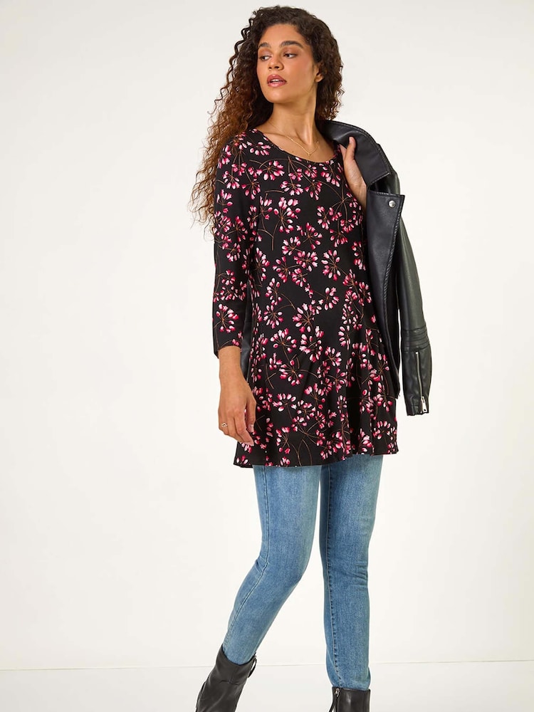 Roman Pink Floral Print Tunic - Image 1 of 5