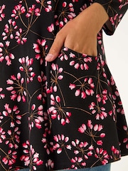 Roman Pink Floral Print Tunic - Image 5 of 5