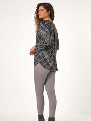 Roman Brown Abstract Linear Print Shirt - Image 3 of 5