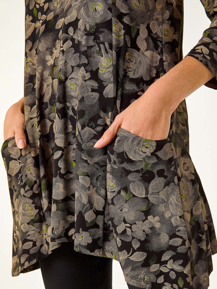 Túnica elástica con bolsillo y estampado floral de Roman - Imagen 5 de 5 Túnica elástica con bolsillo y estampado floral de Roman - Imagen 5 de 5