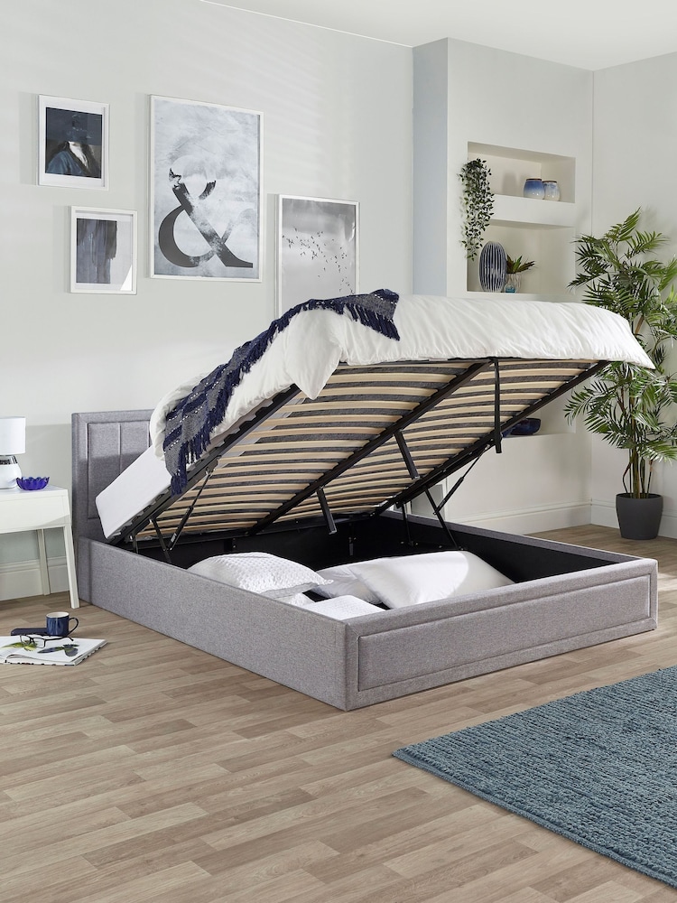 Aspire Furniture Grey Cotswold End Lift Ottoman Storage Bed - Image 2 of 5