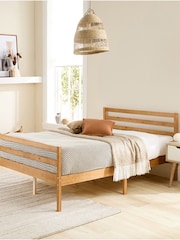 Aspire Furniture Oak Alpine Wooden Bed Frame - Image 1 of 4