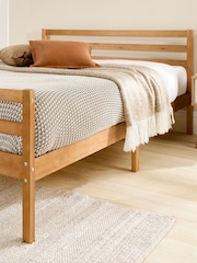 Aspire Furniture Oak Alpine Wooden Bed Frame - Image 4 of 4