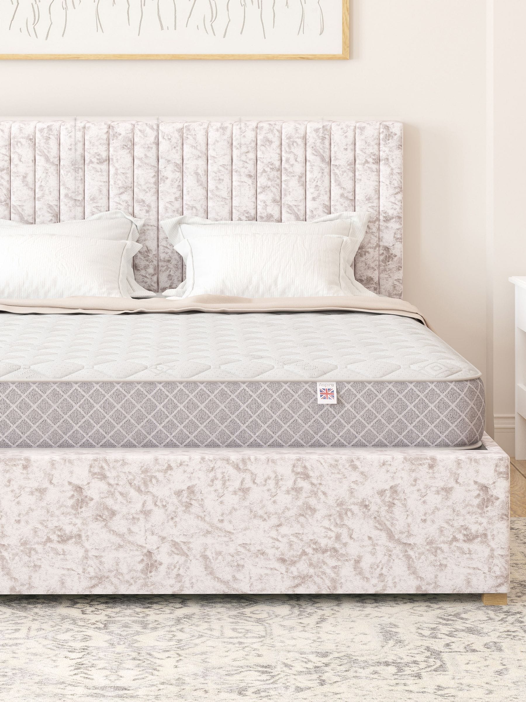 B&Q - 900 Eco Foam Hybrid Sprung Comfort MattressSize Small Double - Image 4
