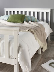 Aspire Furniture White Atlantic Wooden Bed - Image 3 of 3