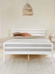 Aspire Furniture White Alpine Wooden Bed Frame - Image 2 of 4