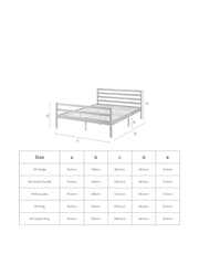 Aspire Furniture White Alpine Wooden Bed Frame - Image 4 of 4