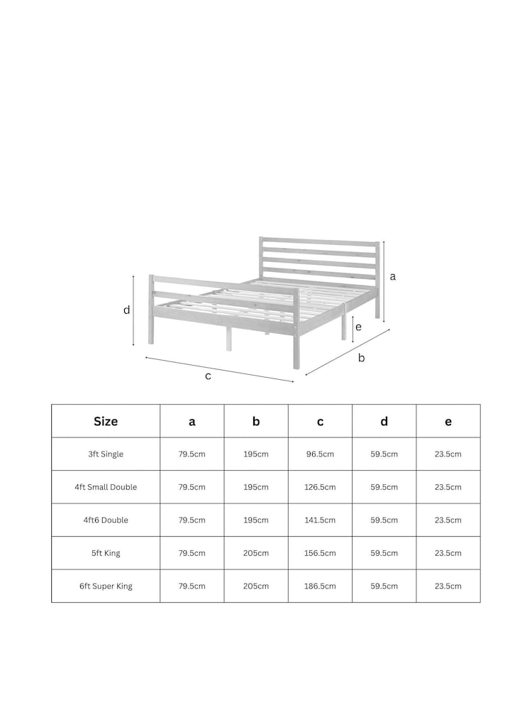 Aspire Furniture White Alpine Wooden Bed Frame - Image 4 of 4