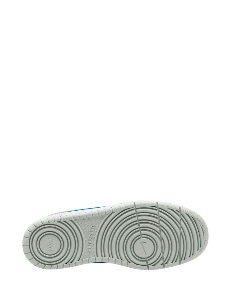 Nike White/Blue Grey Youth Court Borough Low Recraft Trainers - Image 4 of 4