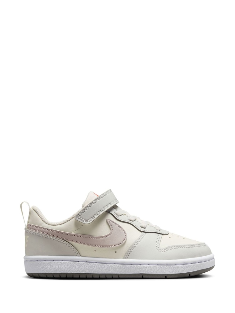 Nike Off White Grey Junior Court Borough Low Recraft Trainers - Image 1 of 11