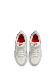 Nike Off White Grey Junior Court Borough Low Recraft Trainers - Image 11 of 11