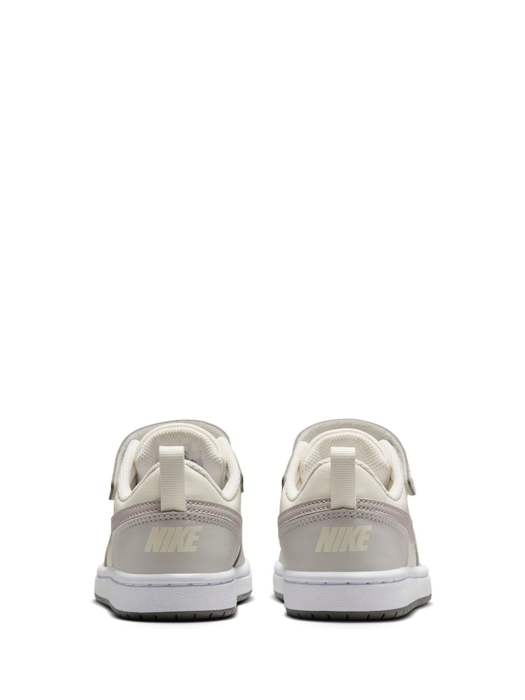 Nike Off White Grey Junior Court Borough Low Recraft Trainers - Image 3 of 11