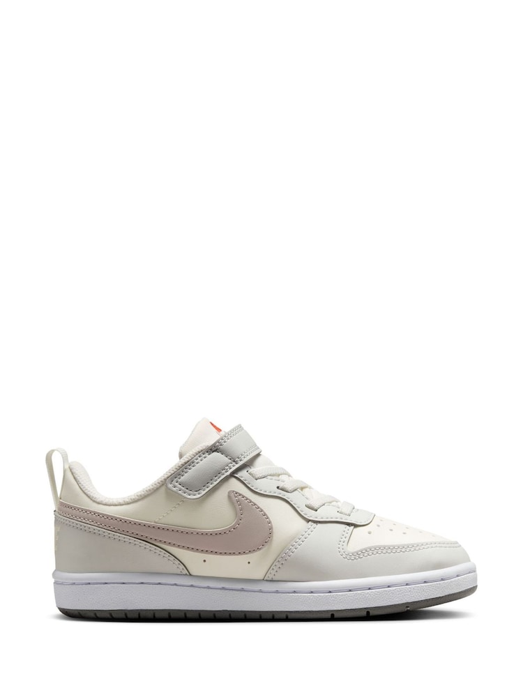 Nike Off White Grey Junior Court Borough Low Recraft Trainers - Image 4 of 11