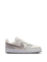 Off White Серый - низкие кроссовки для подростков Nike Court Borough Recraft - Image 1 of 9