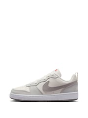 Off White Серый - низкие кроссовки для подростков Nike Court Borough Recraft - Image 2 of 9